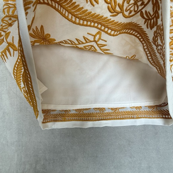 all:row Dress Womens Small Yellow Embroidered Sundress Clean Girl Coquette Boho - Picture 5 of 9